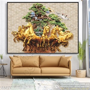 Tranh lụa 3D mã đáo thành công