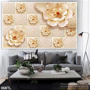 Tranh lụa 3D trang trí phòng khách