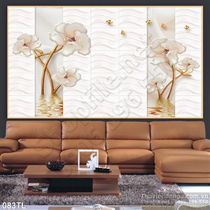 Tranh lụa 3D trang trí phòng khách