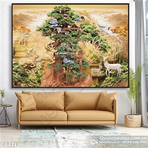 Tranh lụa 3D phong cảnh đẹp độc đáo