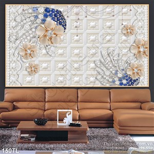 Tranh lụa 3D kim cương đẹp