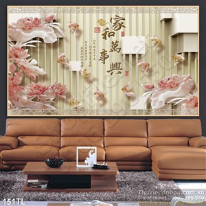 Tranh lụa 3D giả ngọc phong thủy đẹp