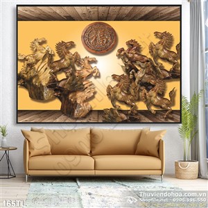 Tranh lụa 3D mã đáo thành công