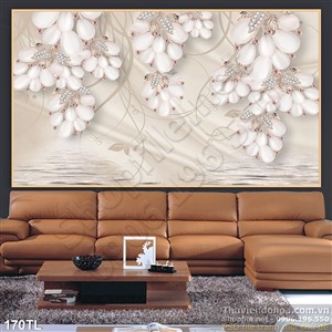 Tranh lụa 3D trang trí phòng khách