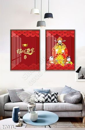 Tranh lụa thần tài