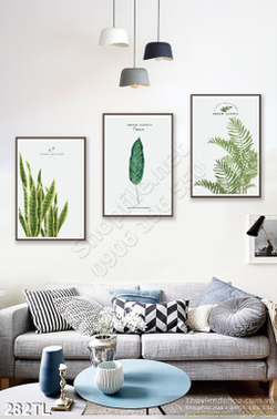Tranh lụa 3D bộ sưu tập lá