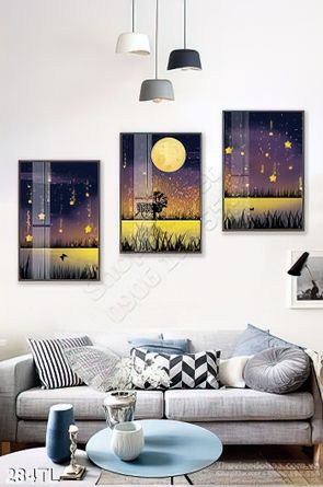 Tranh lụa 3D bầu trời đêm