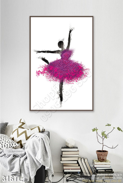 Tranh lụa 3D khiêu vũ độc đáo treo tường