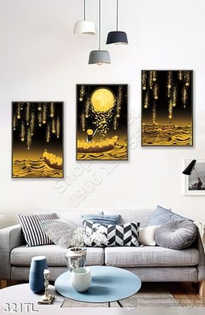 Tranh lụa 3D ngắm sao nghệ thuật trang trí phòng khách