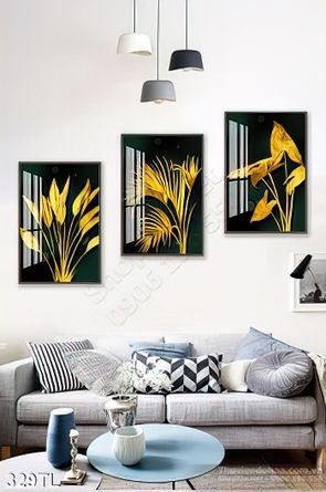 Tranh lụa 3D lá kim tiền in kính đẹp