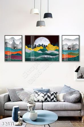 Tranh lụa 3D sơn dầu trang trí treo tường