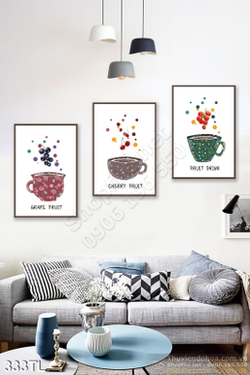 Tranh lụa 3D màu nước đẹp độc đáo