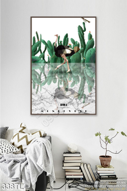 Tranh lụa 3D đà điểu đẹp