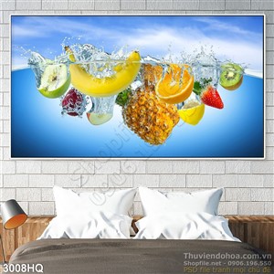 Tranh trái cây trang trí bếp