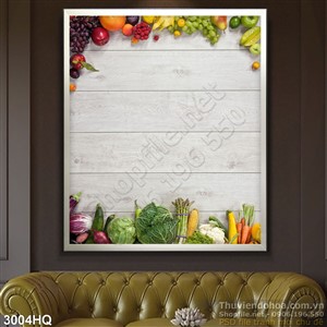 Tranh rau củ quả nghệ thuật treo tường