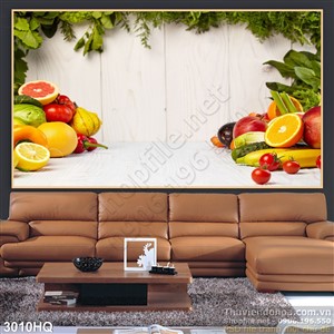 Tranh hoa quả trang trí bếp