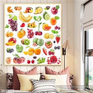 Tranh các loại trái cây