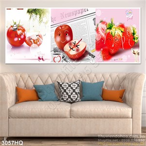 Tranh cà chua và dâu