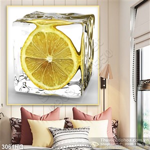 Tranh quả chanh trong đá