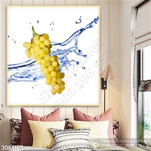 Tranh nho quảng cáo nước ép