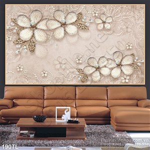 Tranh lụa 3D hoa kim cương đẹp