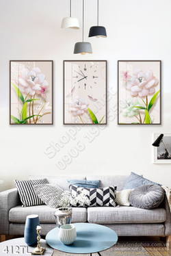 Tranh lụa hoa địa lan đẹp