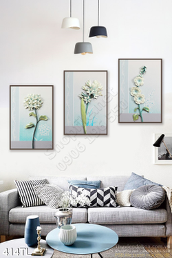 Tranh lụa 3D hoa tú cầu đẹp