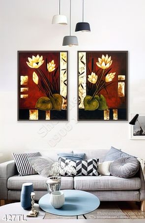 Tranh lụa 3D hoa tulip in gạch đẹp nghệ thuật