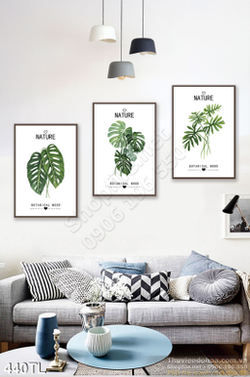 Tranh lụa 3D các loại lá đẹp