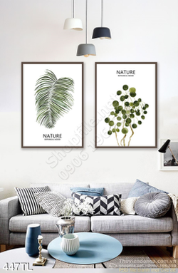 Tranh lụa 3D lá treo tường đẹp
