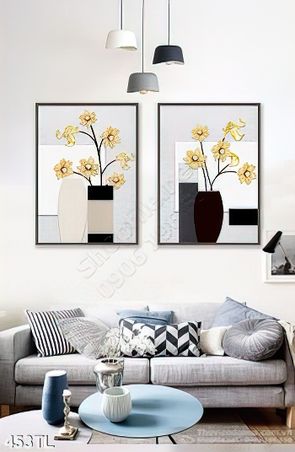 Tranh lụa 3D bình hoa in gạch