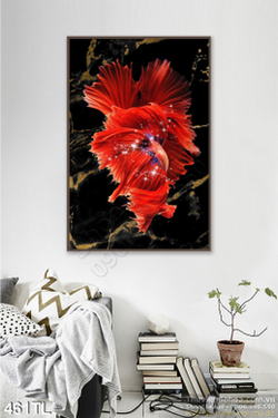 Tranh lụa 3D cá nghệ thuật đẹp