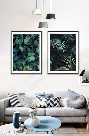 Tranh lụa 3D các loại lá cây trang trí đẹp
