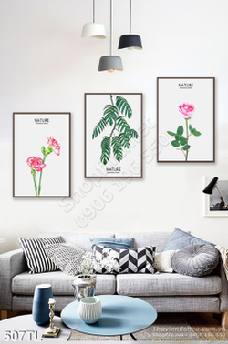 Tranh lụa 3D hoa hồng treo tường đẹp