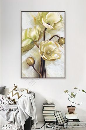 Tranh lụa 3D hoa nghệ thuật treo tường