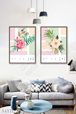 Tranh lụa 3D mùa nước hoa hồng đẹp