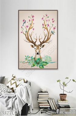 Tranh lụa hươu nai mới nhất