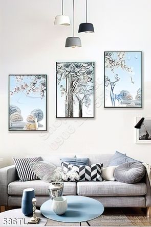 Tranh lụa 3D hươu nai mới nhất hiện nay