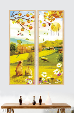 Tranh lụa 3D in lịch mới nhất