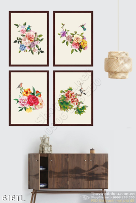 Tranh lụa 3D hoa mẫu đơn