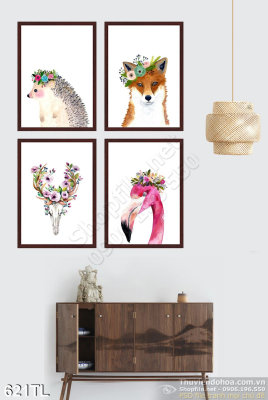 Tranh lụa 3D thú cưng đẹp