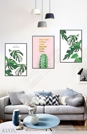Tranh lụa 3D màu nước lá cây đẹp