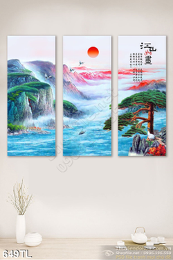 Tranh lụa 3D phong thủy độc đáo