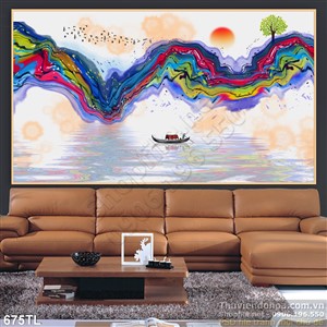 Tranh lụa 3D trang trí tường nội thất