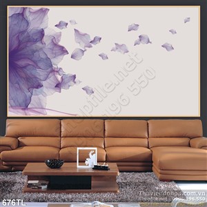 Tranh lụa 3D hoa trang trí đẹp