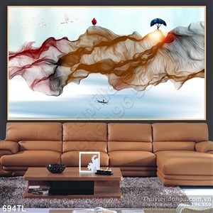 Tranh lụa 3D nghệ thuật trang trí