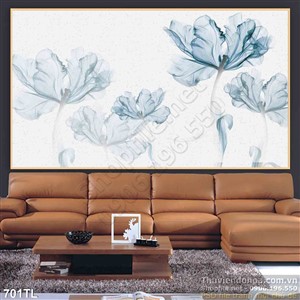 Tranh lụa 3D hoa in gạch đẹp nhất
