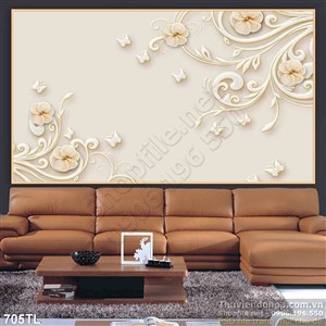 Tranh lụa 3D hoa in gạch đẹp nhất