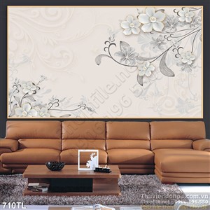 Tranh lụa 3D in gạch mới nhất hiện nay