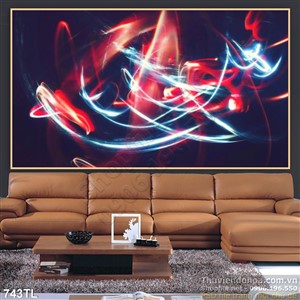 Tranh lụa 3D bình hoa trang trí treo tường đẹp